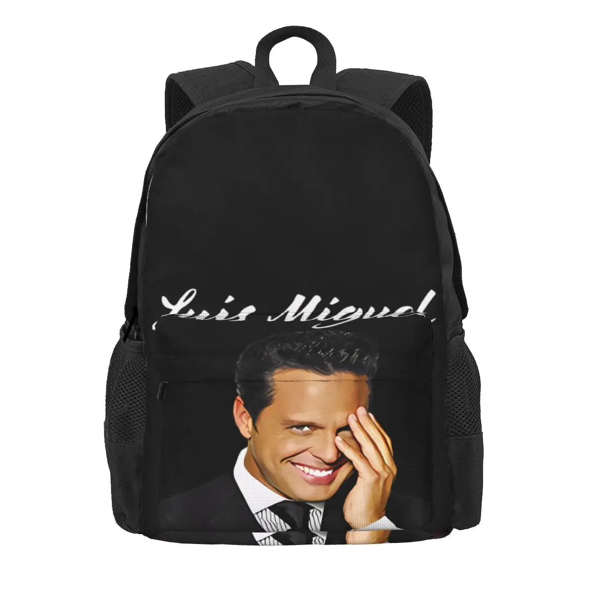 Luis Miguel Singer To Smile In Men\'s Multifunctional Laptop Backpack Business Backpack Travel Bag School Bag Handbag Male