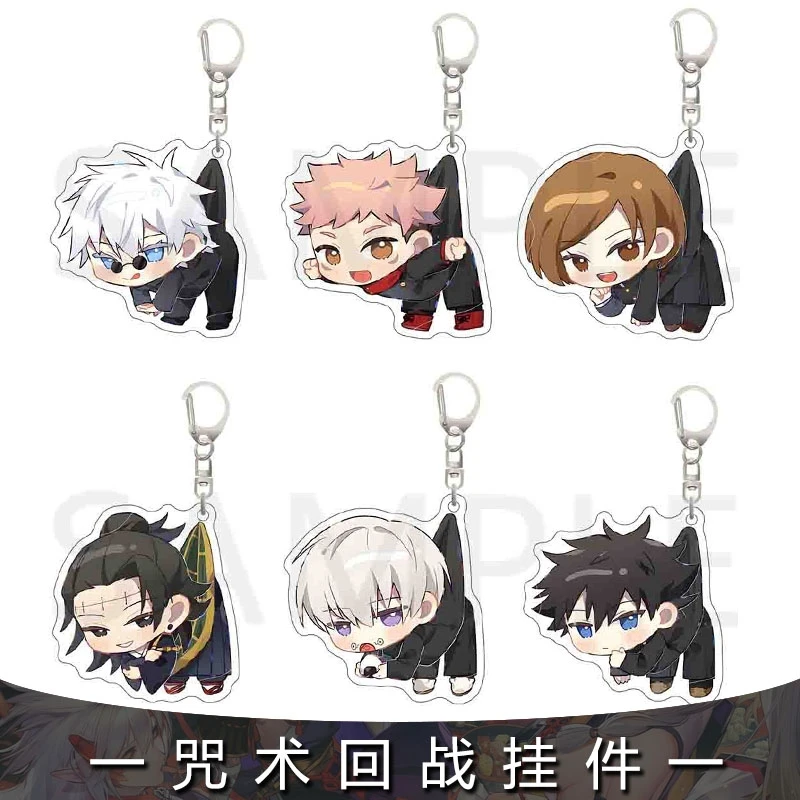 

Anime Jujutsu Kaisen Itadori Yuji Kugisaki Nobara Cosplay Q Version Acrylic Pendant Keychain Ambitus