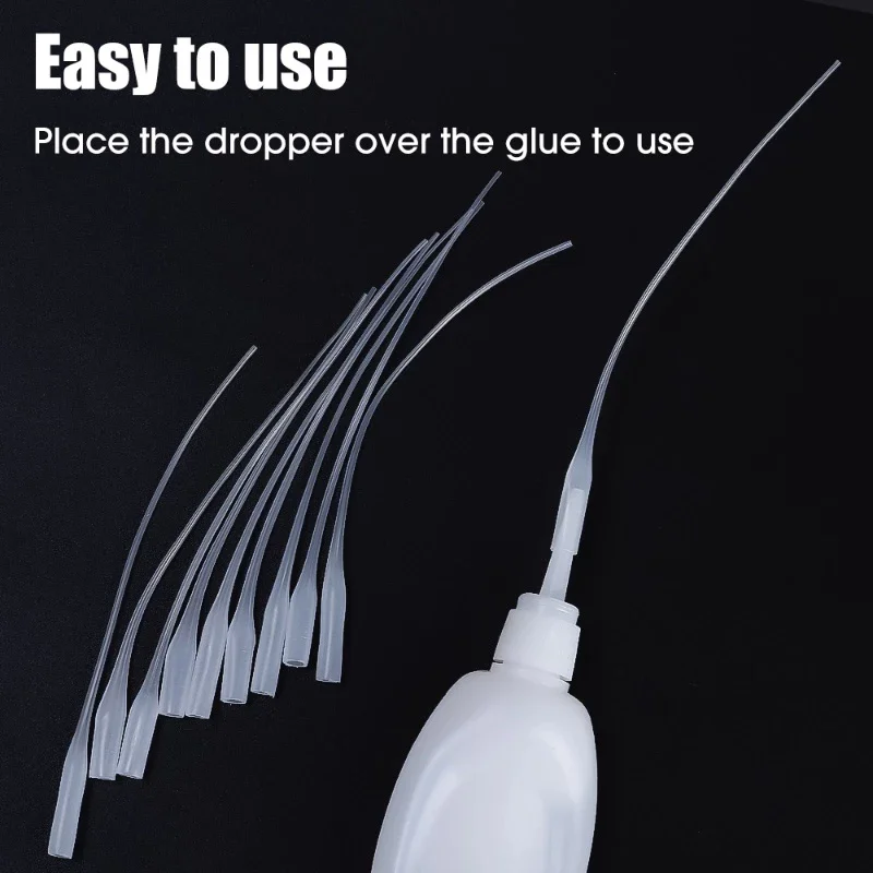 100pc Glue Tips Plastic Micro-Tips Glue Extender Precision CA Applicator for Arts Crafts Projects Guitar Glue Extender Precision