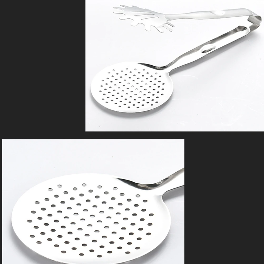 

Multifunctional Strainer Tong Stainless Steel BBQ Clip Ergonomic Handle Wall Hangable Kitchen Tool Oil Filter Clamp Food