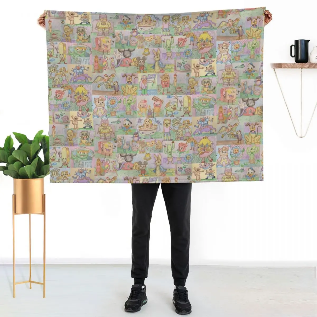 Draw With Dustin! Classroom Backdrop 02 Throw Blanket warm winter Large halloween Thin Luxury Blankets For Baby Blankets