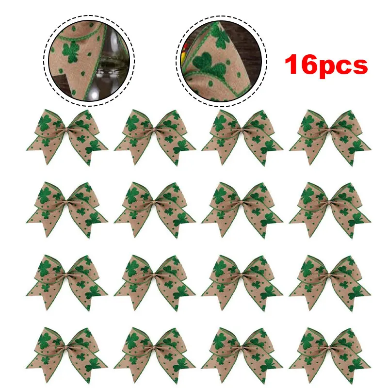 

16 шт., Рождественский венок, комплект галстука-бабочки, украшение на стену, украшение для рабочего стола, 6*6 дюймов, рождественский комплект галстука-бабочка, праздничный сезонный декор