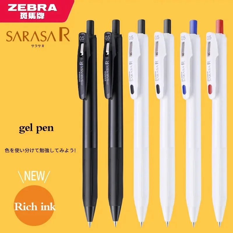 Imagem -02 - Sarasa r Gel Caneta Esferográfica Japan Zebra Secagem Rápida Press Water Base 0.4 mm 0.5 mm Signature Cute Canetas Papelaria Escolar Jj29