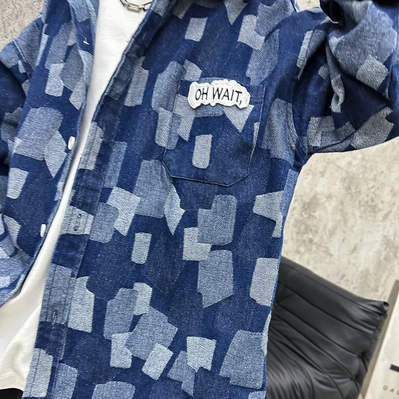 Korean Child Patchwork Denim Jacket For Boys Fashion Brand Design Kids Causal Jeans Coat For Teenagers Spring Autumn Outerwear