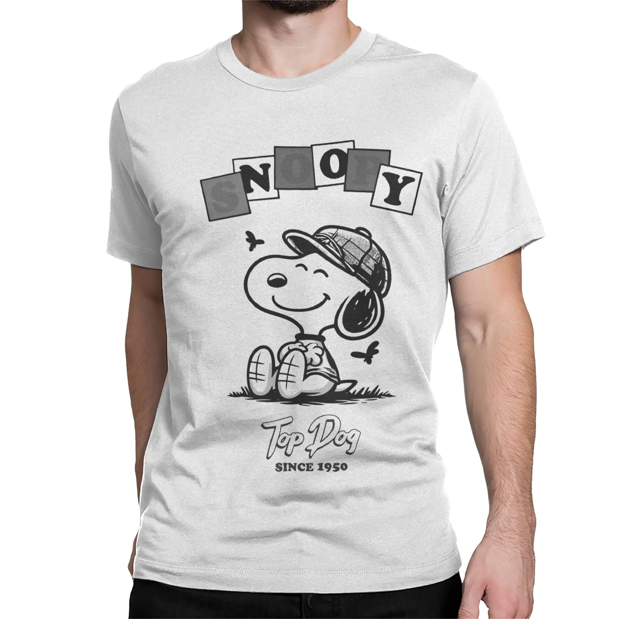 Snoopy Peanuts Tee Shirt for Men Women Graphic Printed T Shirts  Cotton Clothes