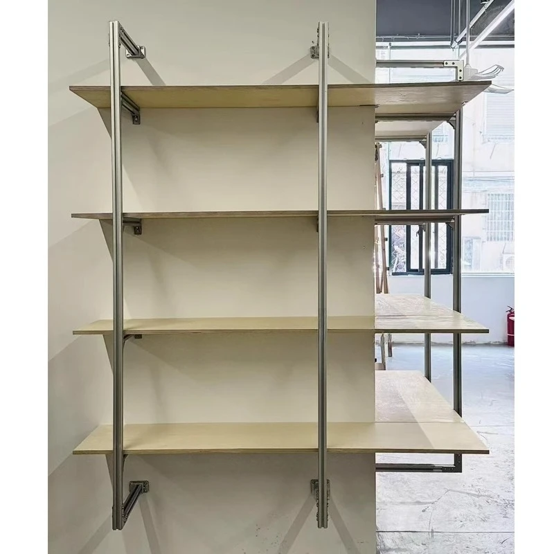Profil Aluminium Birch Multilayer Papan Rak Sudut Rak Dinding Multilayer Rak Dekoratif Rak Penyimpanan Rumah Kreatif