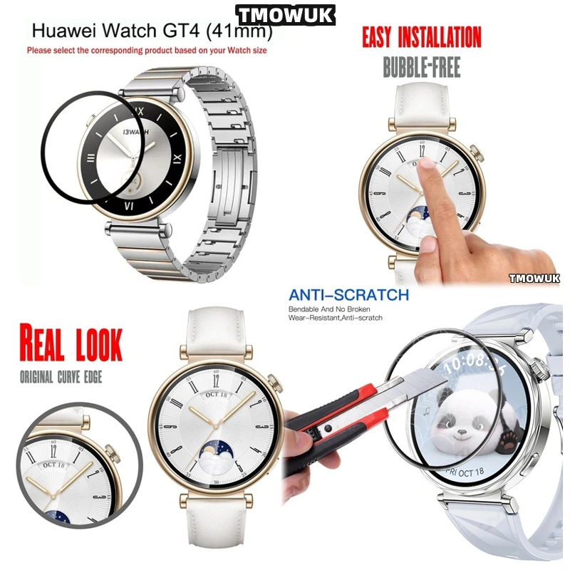 

Anti-slip HD Clear Screen Protector For Huawei Watch GT4 46mm GT5 41mm Watch5 46mm Watch5 42mm – Soft Non-glass, No Bubble