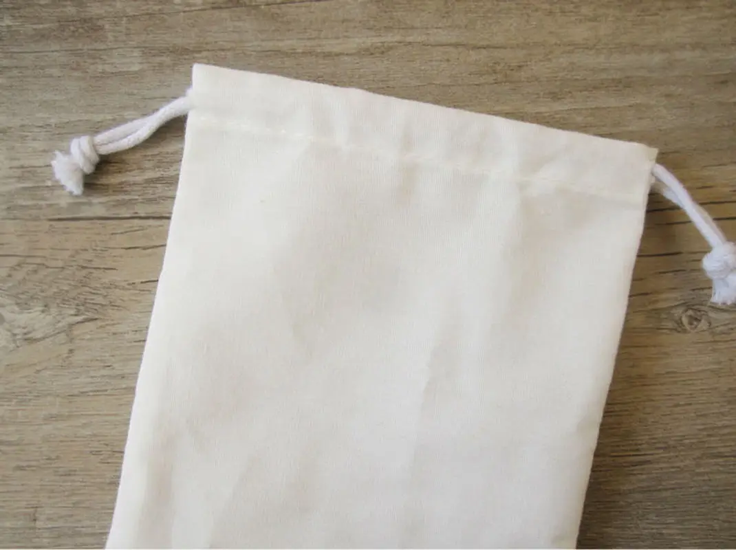 Cotton Gift Bag T/C Drawstring Pouch Packaging Jewelry Makeup Party Gift Candle Reusable Sachet Custom Pocket Print Logo 100PCS