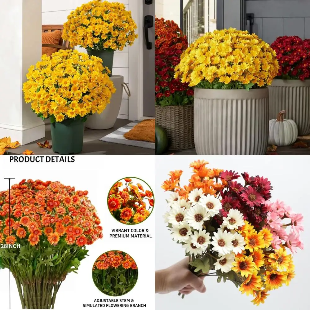 

Устойчивые к ультрафиолетовому излучению, водонепроницаемые и ветрозащитные искусственные метлы для уличных горшков — идеально подходят для осенних цветов на закате