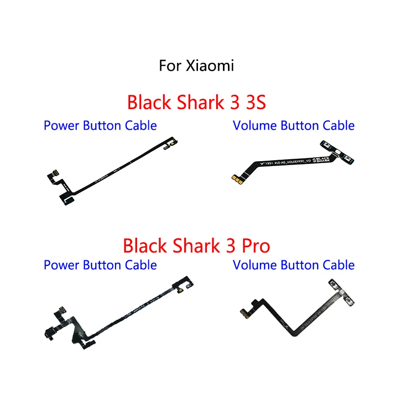 Power Button Switch Volume Mute Button On / Off Flex Cable For Xiaomi Mi Black Shark 3 Pro 3S