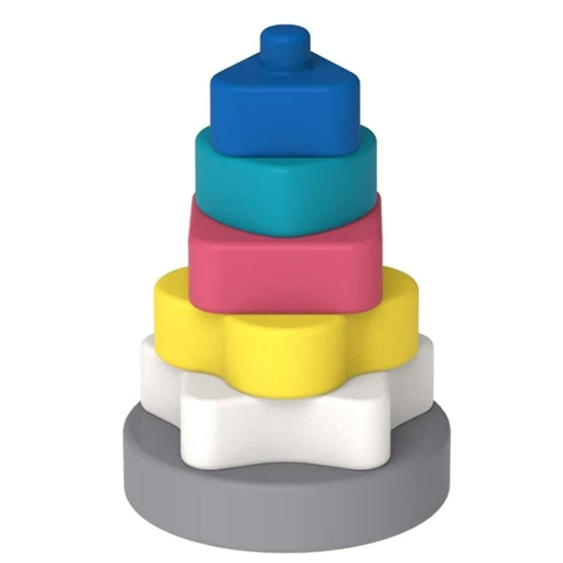 Q0KB Tháp Stacker đồ chơi có thể bóp