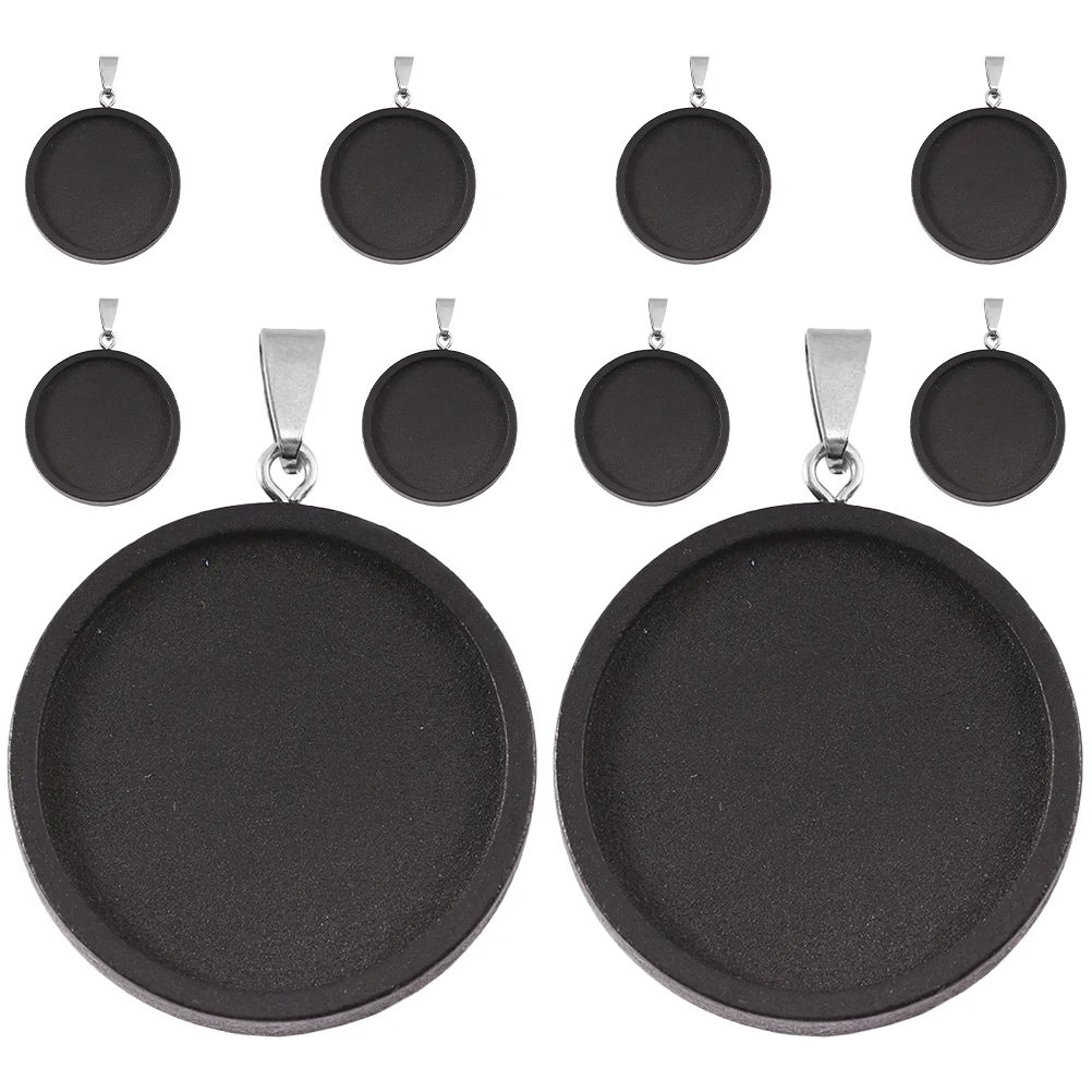 10 Pcs Round Wooden Bezel Trays for Jewelry Making Necklaces Pendant Craft Blank Base Charms Gift Multipurpose Decorative