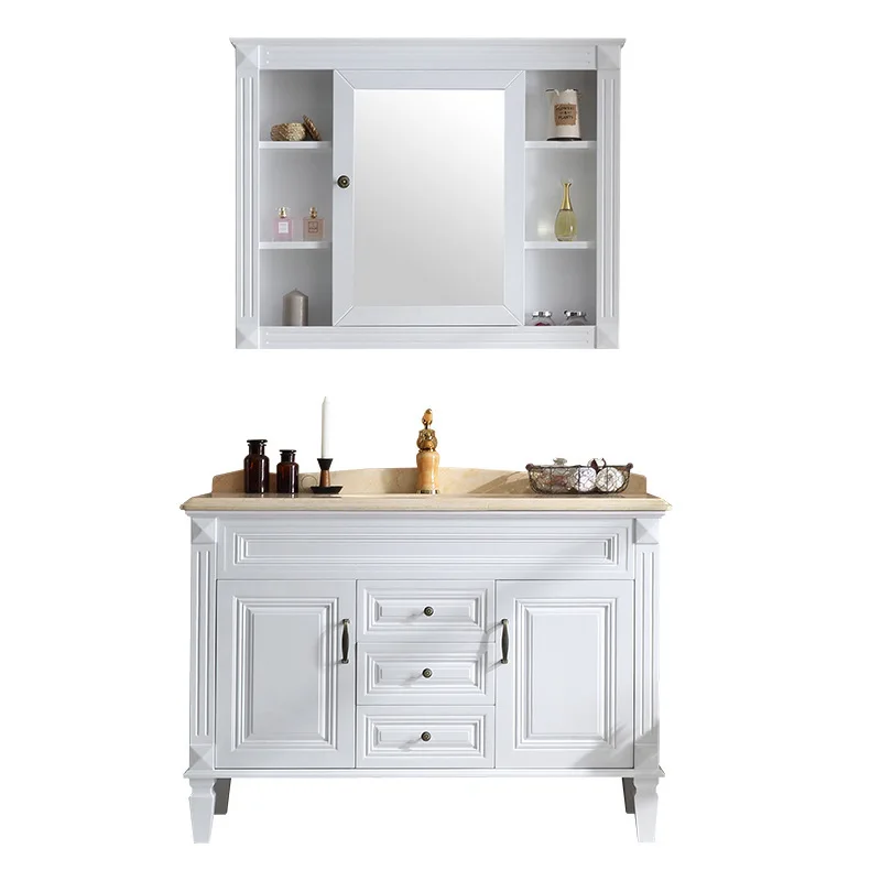 

American Oak Bathroom Cabinet, Bathroom Combination Cabinet, Floor-to-ceiling High-end Solid Wood Washing