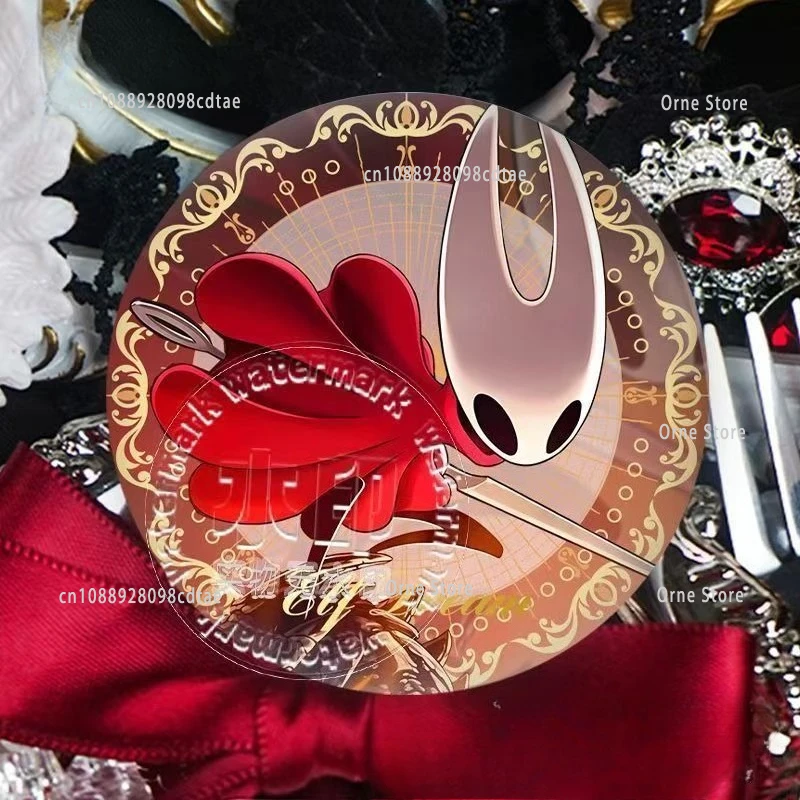 

58MM Hollow Knight Silk Song Anime Pin Round Cartoon Badge Handmade Tinplate Brooch Brooch Christmas Halloween Gift