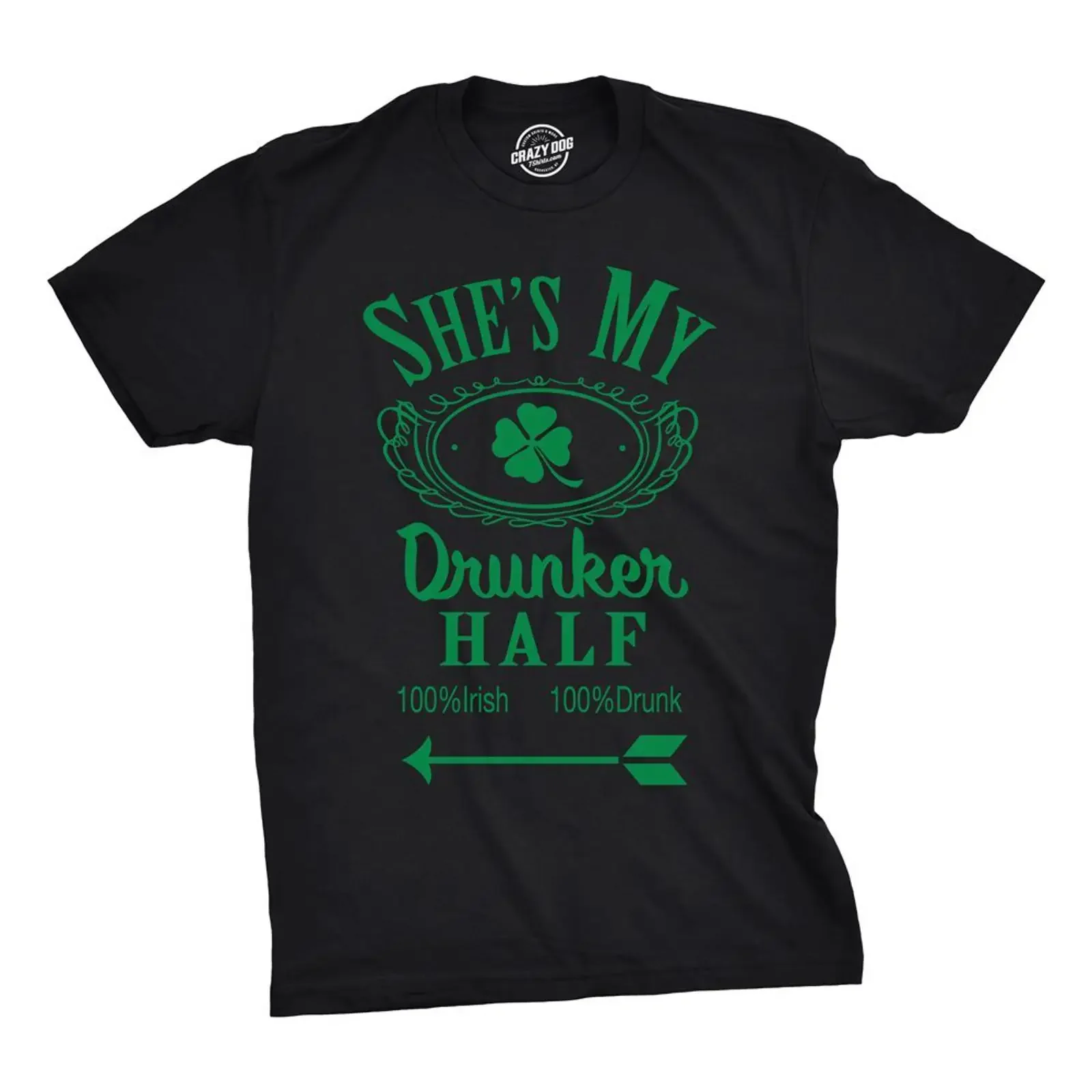 Funny St Patricks Day Couple T Shirt His and Hers Matching Shamrock Irish Pub Crawl Party Outfit vintage Washed Breathable