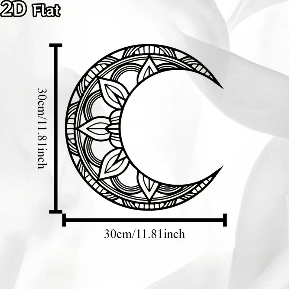 CIFBUY Metal Wall Art Mandala Moon Iron Decor Modern Trendy Home Decor Functional Decorative For Bedroom Living Room