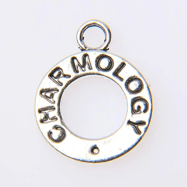 

16mm Tibetan Silver Plated 2sided Round Lettering Charm Pendants 20pcs EF3558 Charms for Jewelry Making