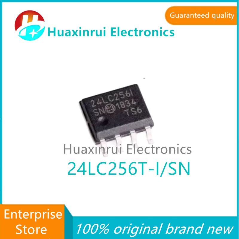 24LC256T-I/SN SOIC-8 100% original brand new silk screen printing 24LC256I 256K I2C serial memory EEPROM chip 24LC256T-I/SN