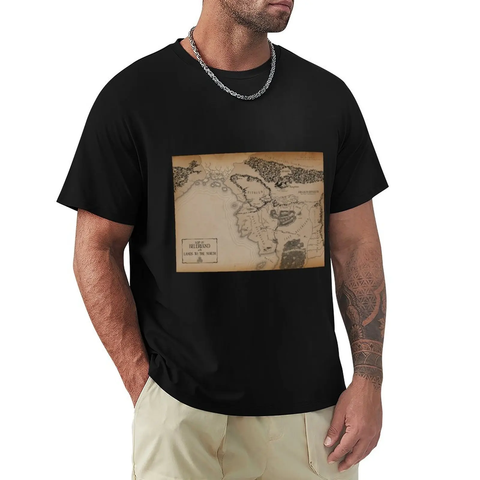 

Map of Beleriand T-Shirt blacks vintage clothes T-shirts oversize mens graphic t-shirts pack