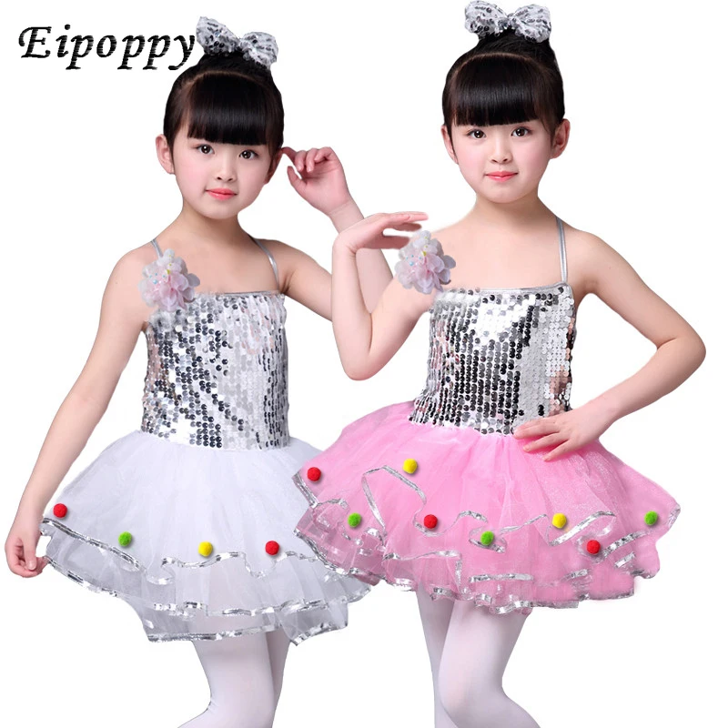 تنورة أطفال منفوشة للأداء ، أزياء رقص الجاز للبنات ، أداء باليه مطرز ، ملابس رياض الأطفال