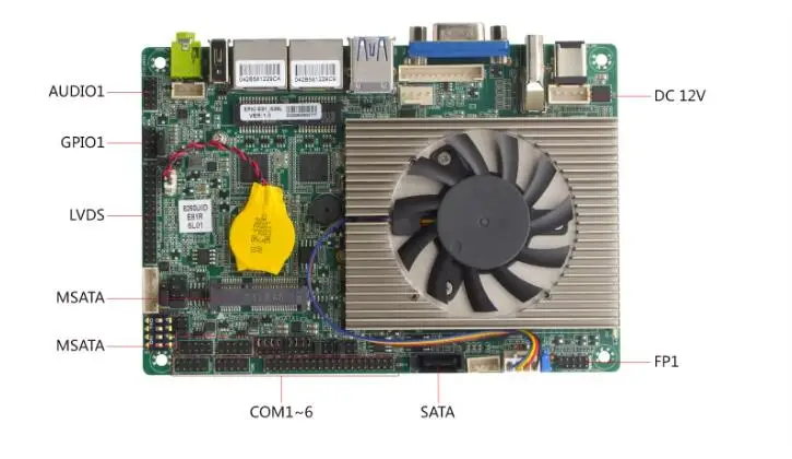 Celeron 5205U CPU Brand 3.5 Size IPC Embedded Mainboard SBC 3.5-inch Industrial Motherboard Onboard 6*COM 2*LAN