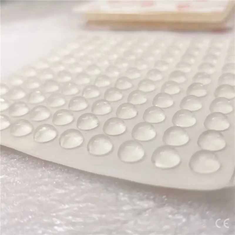 100pcs 8mmx2mm Transparent Silicone Granules Door Handle Sticker Transparent Anti Bump Silicone Cushioning Anti Slip Mat image 3