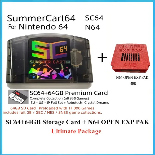 Imagen 1 del producto SC64 Flash Cart SummerCart64 Tarjeta de juego de código abierto 64 Consola de videojuegos Chip Modular