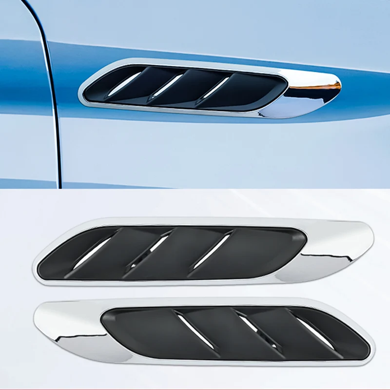 سيارة الجانب الحاجز غطاء لسيارات BMW 5 Series/i5 G60 M Sport 2024-IN إضافة على جزء الجانب مدخل هواء فتحات لاصقة تزيين غطاء الكسوة