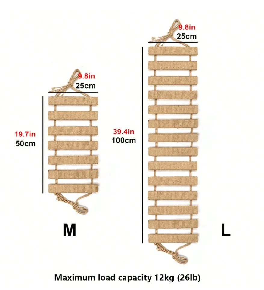 

Stair Cat Climbing Frame Wall-mounted Cat Frame Cat Cat Cage Sisal Ladder Hemp Rope Jumping Platform Climbing Scratching Column