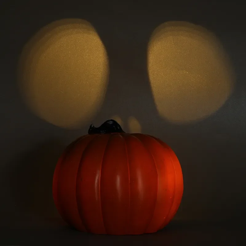 Plastic Halloween LED Pumpkin Lamp, Flashing Ghost Lighting, Festival Park, Indoor Garden Decoration, New, 24x20cm