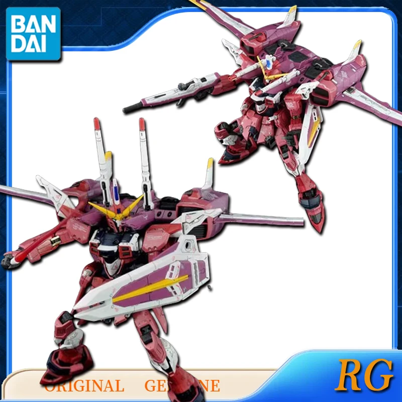 Bandai Original Genuine RG JUSTICE GUNDAM Anime Action Figures Toys for Boys Girls Kids Gift Collectible Model Ornaments