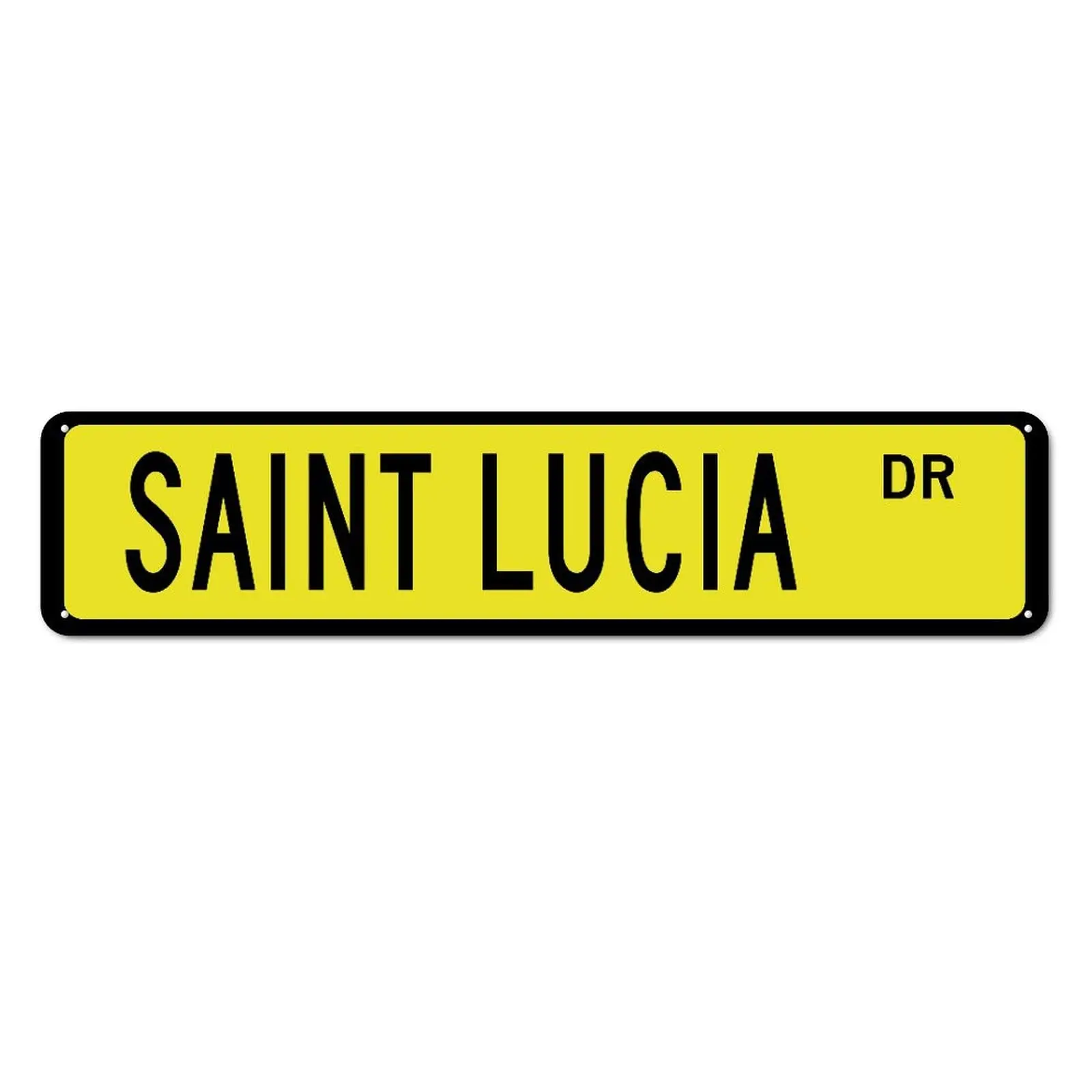 Saint Lucia Metal Sign Saint Lucia Souvenir Metal Tin Sign Saint Lucia Keepsake Saint Lucia Gift Saint Lucia Decor 4x16in Weathe