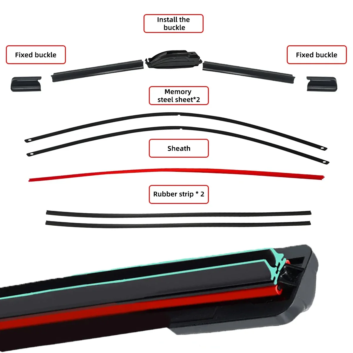For VW Transporter Multivan T4 T5 T6 T7 1990-2023 Front Windshield Wiper Blades 2x Windscreen Window Accessories 2007 2014 2015