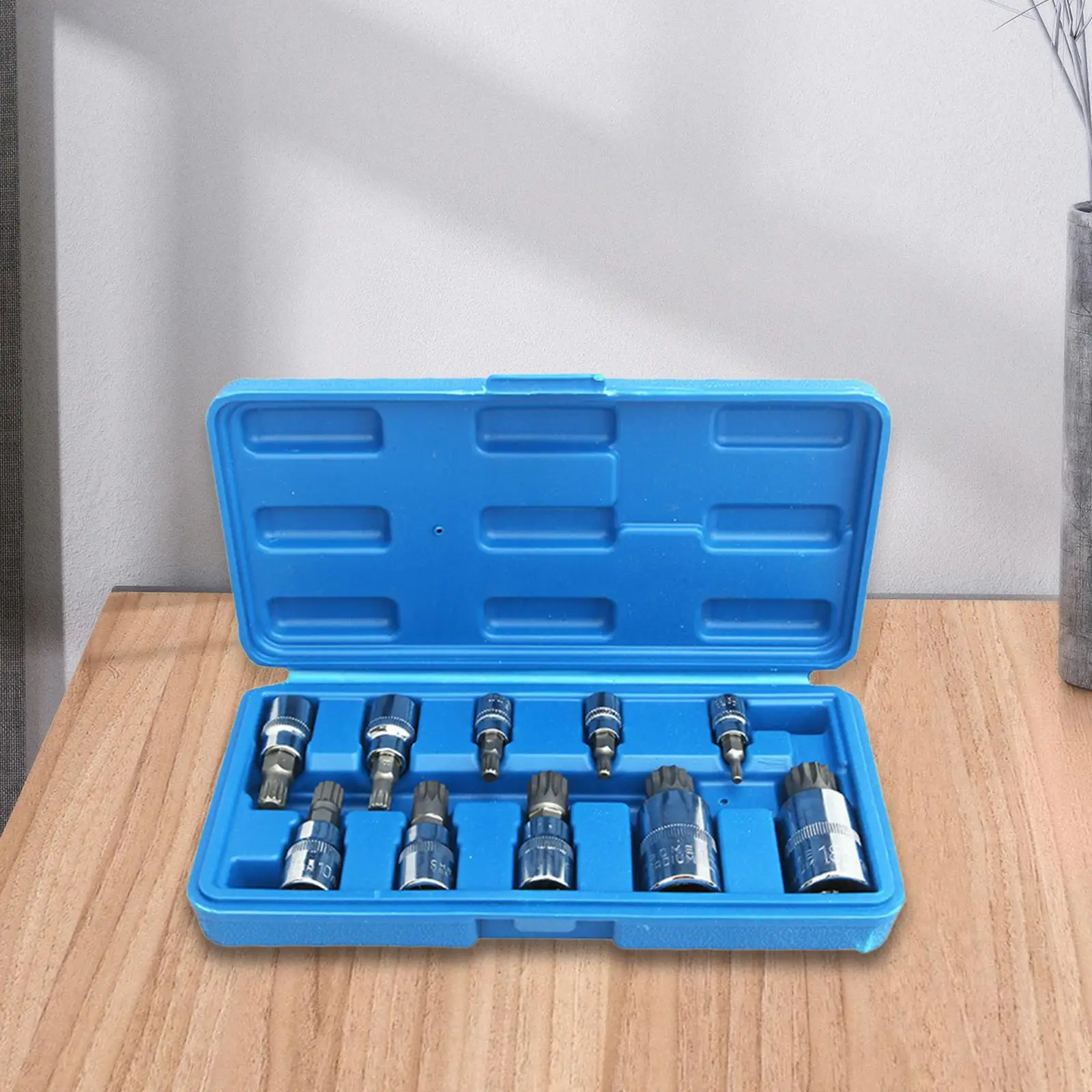 10Pcs Triple Square Spline Bit Socket Tamperproof Bit Portable with Storage Box for Untightening Screws Bolts Trucks