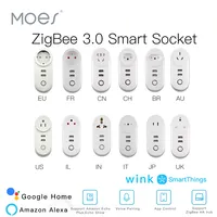 ZigBee 3.0 Smart Socket Plug with 2 USB Interface Remote Voice Control Work with SmartThings Wink Echo Plus and Most Zigbee Hub