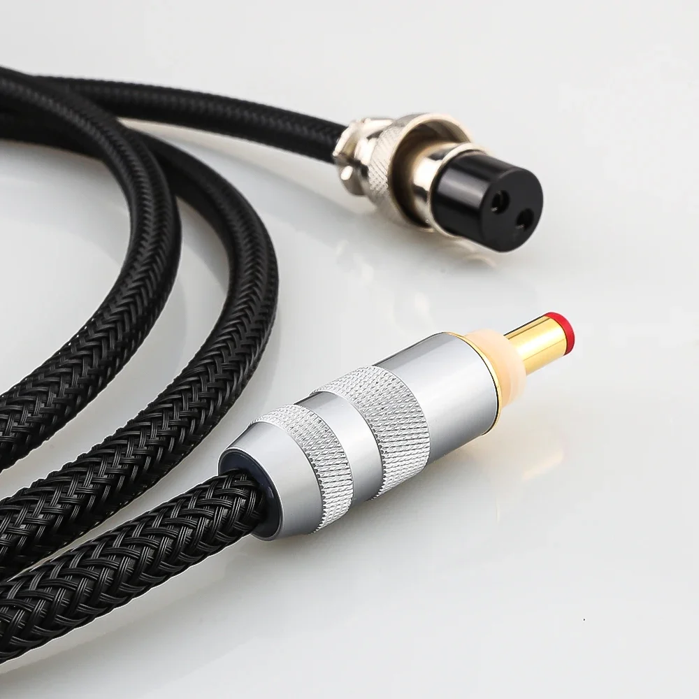 Audiocrast-GX16-2 de plata pura 4N 0,8 de 99.998% mm a DC25, 12V, 0.5A, CA/CC, amplificador de Phono, Cable de salida de fuente de alimentación lineal