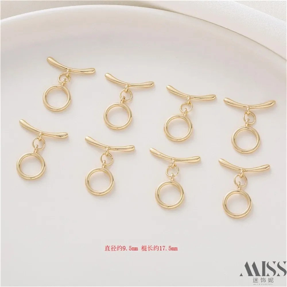 

14K Gold-plated Smooth Curved Rod OT Buckle Connection Buckle DIY Closure Buckle Handmade Bracelet Necklace Accessories