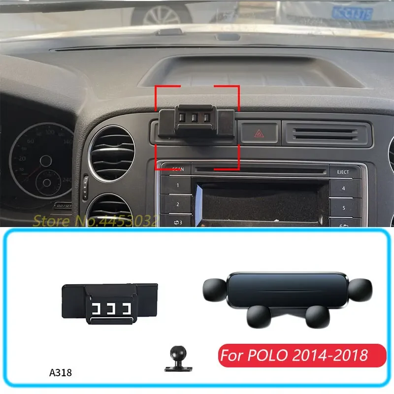 

For Volkswagen POLO 2014-2018 Car Phone Holder With Base 1 Suit Horizontal Gravity GPS Mobile Bracket Stand Mount Accessories