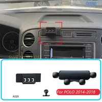 For Volkswagen POLO 2014-2018 Car Phone Holder With Base 1 Suit Horizontal Gravity GPS Mobile Bracket Stand Mount Accessories