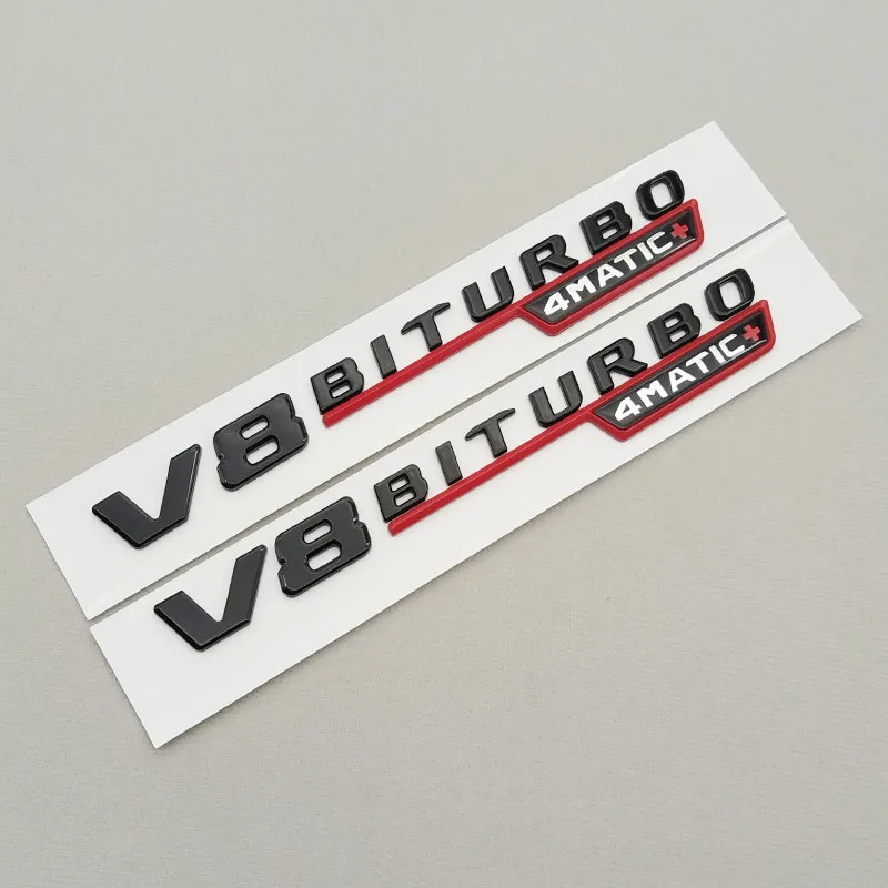 

3D ABS V8 Biturbo 4matic car mudguard side logo Mercedes Benz C63S W205 E63S W213 S63 W222 GLC63S X253 GLE63S W167 AMG sticker