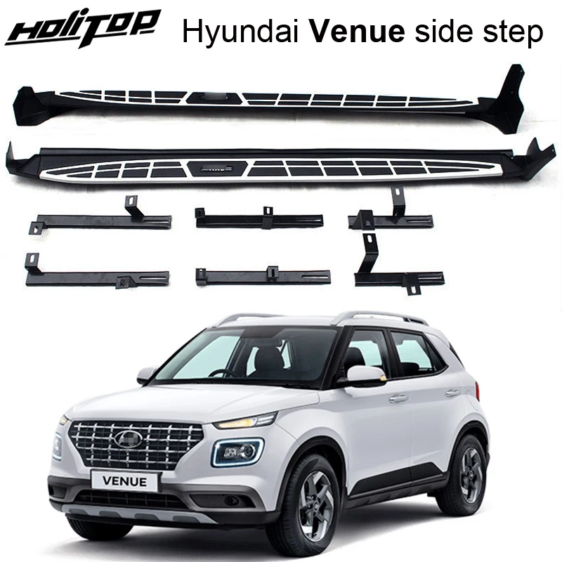 

HOT side step bar running board for Hyundai Venue 2019 2020 2021 2022,popular style,made in big factory,free drill hole