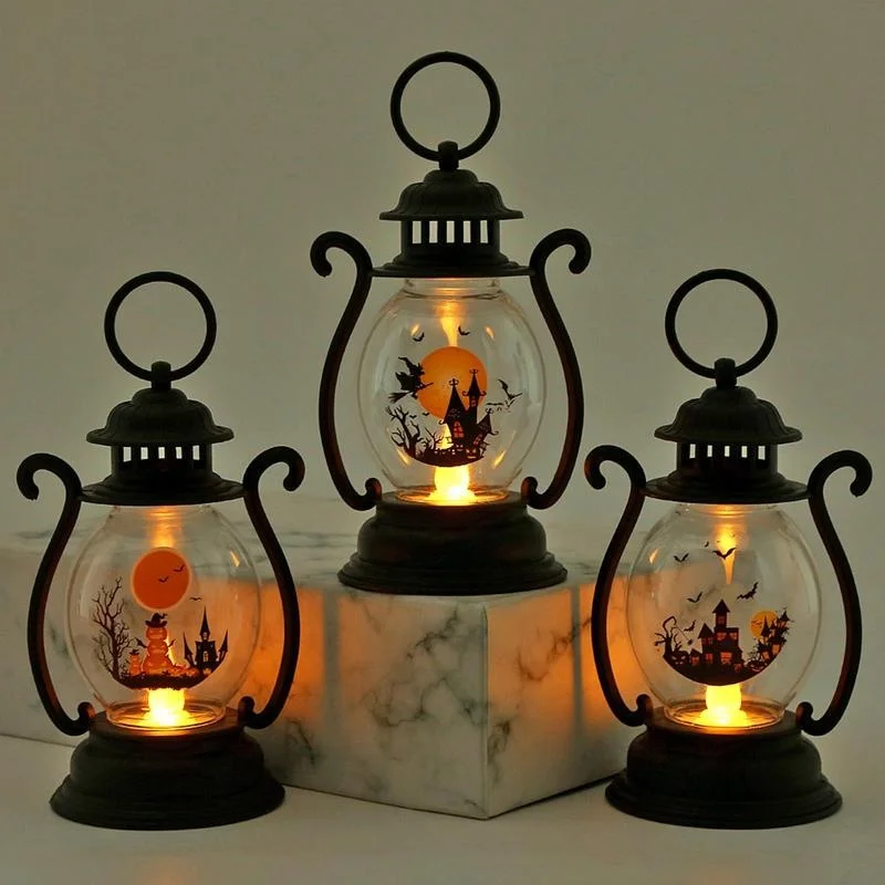 Halloween Decorations Retro Kerosene Lamp Halloween Hanging Ornaments Small Oil Lamp Lantern Christmas Crafts Christmas Things