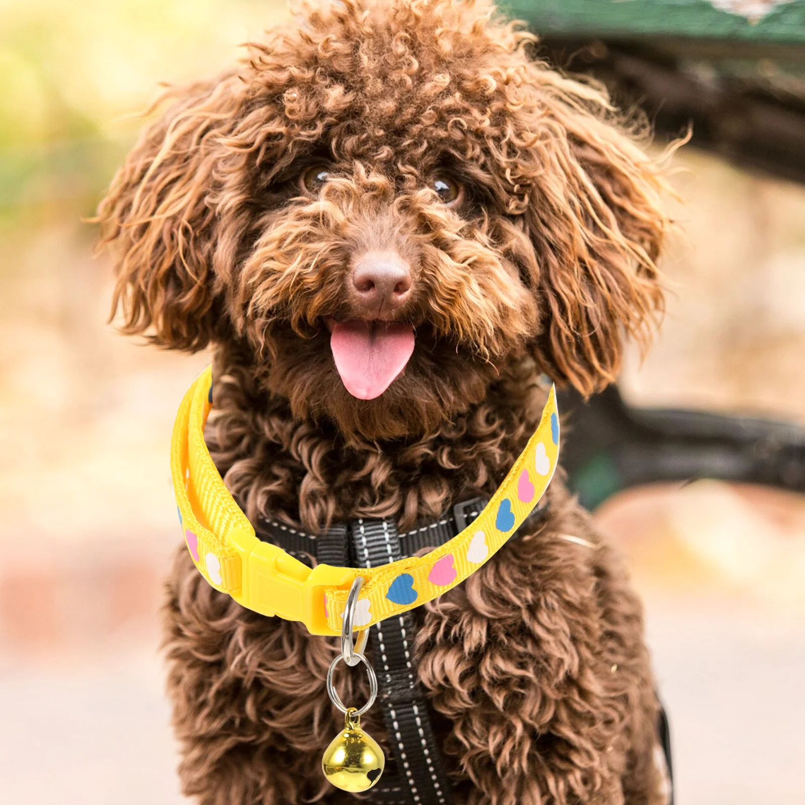 

10Pcs Heart Printing Pet Collar Adjustable Dog Cat Collar Soft Comfortable Holiday Pet Accessory Decorative Puppy Kitten