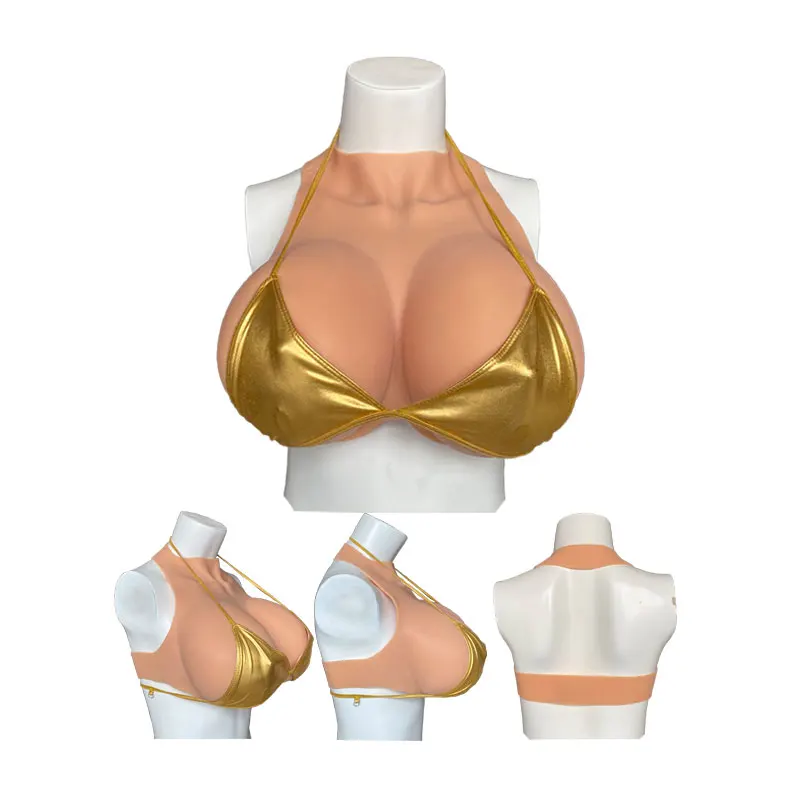 

Fake Boobs Silicone Breast Forms Enhance Lifelike Skin Nipple Areola Plump Soft Shake For Cross-dress Trans Celebrity Cosplay