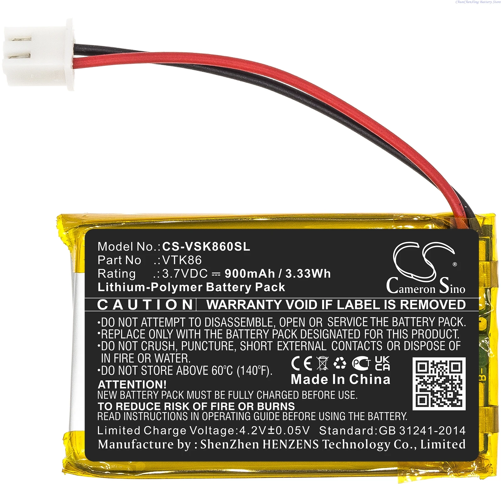 

Cameron Sino 3.7V 900mAh GPS, Navigator Battery VTK86 for Velocitek Shift +TOOL