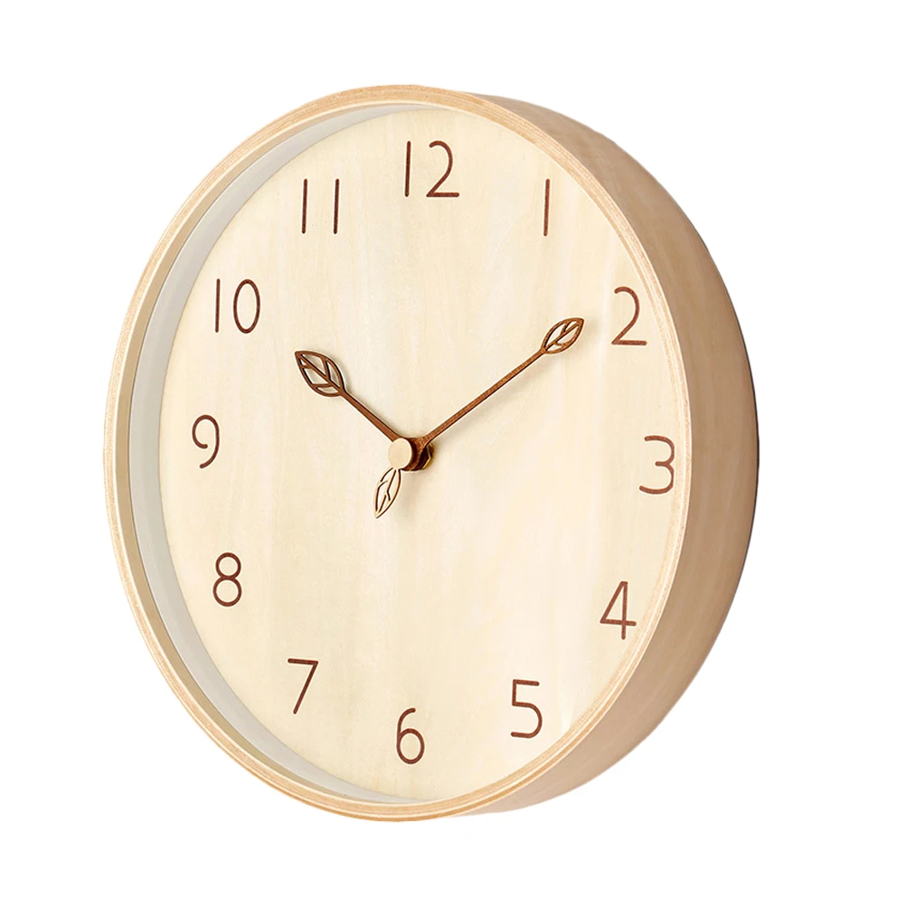 

Solid Wood Wall Hanging Decorative for Living Room Bedroom Home Silent Non-Ticking Branch Pointer High Quality Elegant