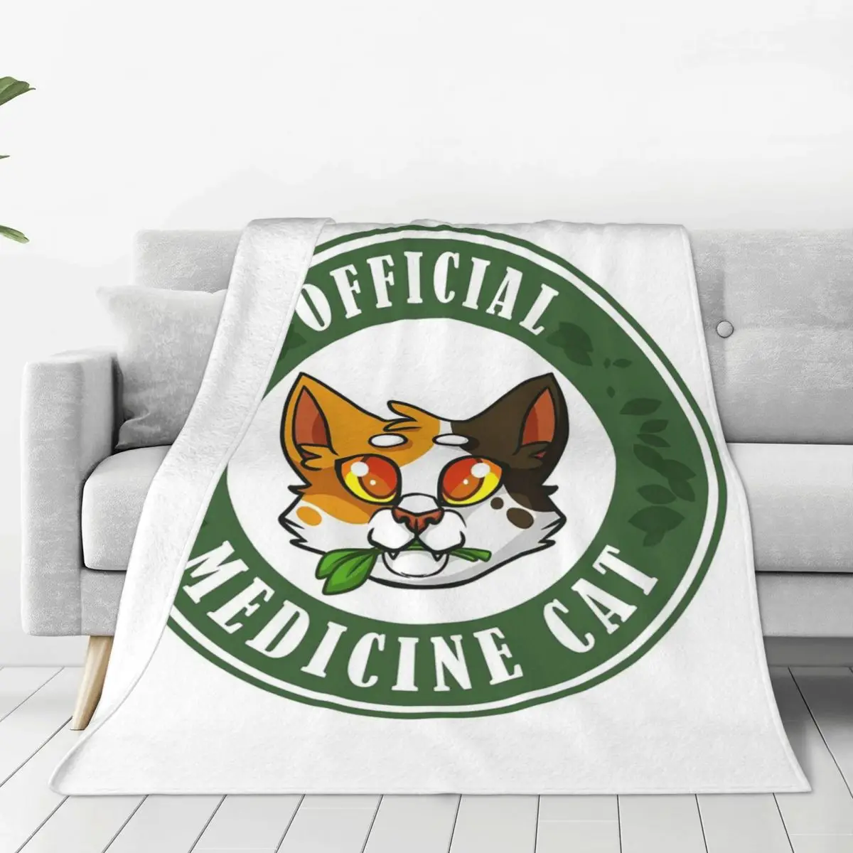 Official Medicine Cat - Warriors Badge Blankets Fleece Breathable Sofa Throw Blankets For Couch Bedding Office Throws Bedspread