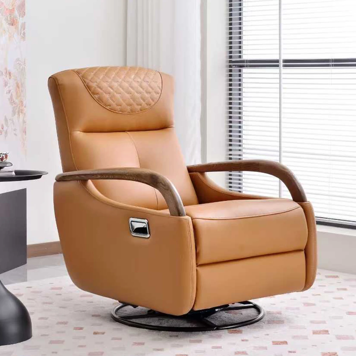 

Современное кресло-софа для одного человека, удобное кожаное кресло-реклайнер, легкое роскошное кресло для отдыха, идеально подходит для релаксации.