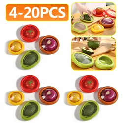 4-20Pcs Kitchen Storage Box Fruit Vegetable Container Fresh Box Avocado Tomato Lemon Onion Fresh-Keeping Crisper Kitchen Gadgets