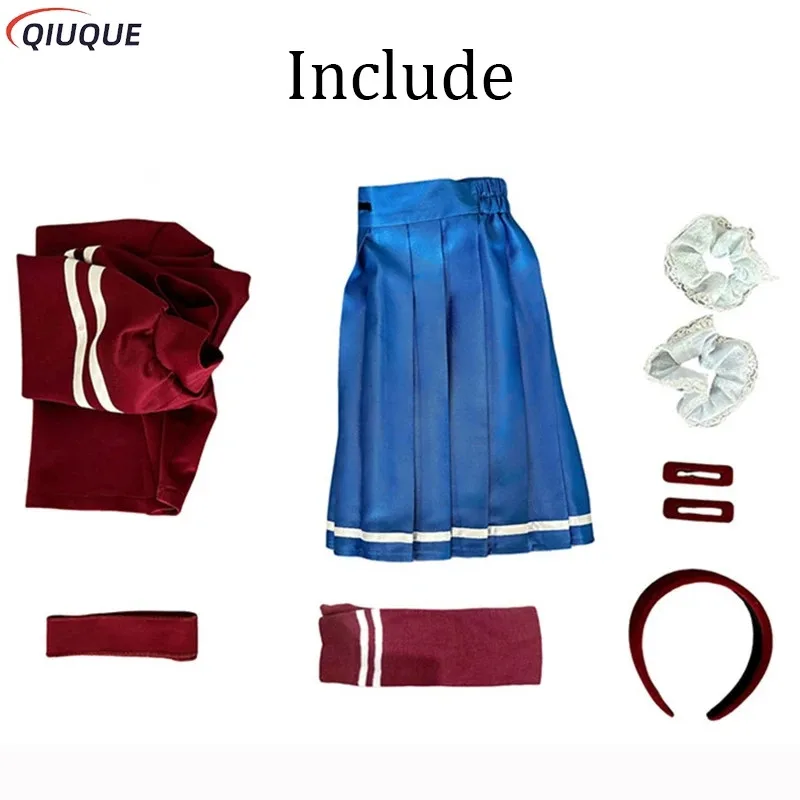 MiSide Crazy Game أزياء تنكرية لأغطية الرأس أحذية شعر مستعار للنساء ملابس Yandere الابتدائية للهالوين ملابس ميتا المخيفة سم؛ 5